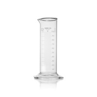 Volumetric cylinder, low form, thick-walled, white graduation, class B, 1000 ml, DWK, (pack. of 2 pcs)