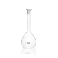 Volumetric flask, SJ 24/29, white graduation with one line, class A with batch certificate, octagonal stopper (PE), 1000 ml, DWK