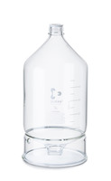 HPLC storage bottle with conical base, clear glass, GL 45, 5000 ml, DWK