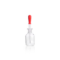 Kvapkacia fľaša s vymeniteľnou pipetou, číra, sodno-vápenaté sklo, 50 ml, DWK