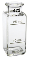 Sample cuvette, 1 inch, square, glass, 10 and 25 ml, HACH, (pack. 4 pcs)