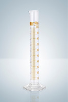 Volumetric cylinder, tall form, class A, brown graduation,10 ml, certificate of conformity