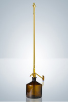 Automatic burette according to Pellet, brown, cl. B, 10/0,02 ml, with bottle
