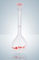 Flask volumetric, PMP, class B, with batch certificate, 25 ml, NZ 10/19, PP stopper
