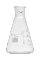 Erlenmeyer flask, with standard ground joint, borosilicate glass 3.3, with durable volume scale, 50 ml, SJ 14/23, acc. to DIN EN ISO 4797, pack. of 1, LABSOLUTE® (pack. size: 1 Pieces)