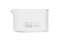 Crystallising dish, 20 ml, O=40 mm, h=25 mm, made from borosilicate glass 3.3, clear, cylindrical, acc. to 12338, with flat bottom and spout, pack. of 1, LABSOLUTE® (pack. size: 1 Pieces)