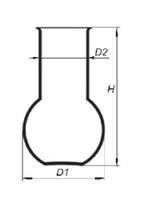 Quartz round-bottomed flask 100ml