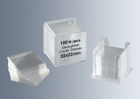 Mikrosklo krycí, 22 x 22 mm, No. 1, plastový box, (1 bal. 2000 ks), MARIENFELD