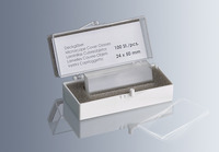 Cover glasses No. 1, 24x50 mm, 10x 2 ounces/hinged-lid box