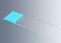Mikrosklo podložní s barevnou ploškou, modré, 76 x 26 mm,UNIMARK®, řezané okraje, (10 000 ks), MARIENFELD