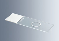 Mikrosklo podložní s barevnou ploškou, bílé, 76 x 26 mm,UNIMARK®, s 1 kroužkem, (2 500 ks), MARIENFELD