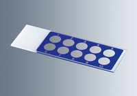 Mikrosklo podložné s epoxidovou maskou, 10 jamiek, priemer 7 mm, modré, (4 bal. x 50 ks), MARIENFELD