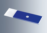 Mikrosklo podložní s epoxidovou maskou, 1 jamka, průměr 6 mm, modré, (4 bal. x 50 ks), MARIENFELD