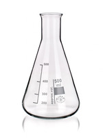 Flask, flat bottom, narrow neck, curved rim, 1000 ml, SIMAX