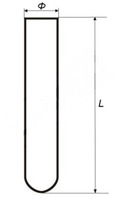Skúmavka kremenná, RO, 8 x 70 mm