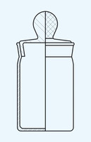 Flush-mounted lidded flask, flat knob, 60 x 30mm