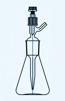 Weighing bottle for corrosive liquids - 50 ml, with valve VT 0-2 mm