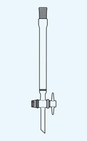 Chromatografická kolona s fritou (porozita 0), s NZ zábrusem a s kohoutem s teflonovým kladívkem 15 ml - NZ 14/23