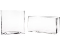 Vana sodnodraselné sklo, hranatá, 180 x 130 x 180 mm
