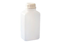 Fľaša hranatá s bezpečnostným krúžkom priem. 35 mm, HDPE, 1000 ml, graduovaná, CERTIFIKOVANÁ