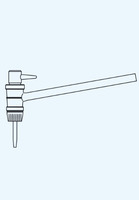 Lateral stopcock SJ 12, 5 mm - with lateral PTFE key and tip 1, 5 mm