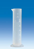 Volumetric cylinder, PP, class B, short form, raised scale, 100 ml, (pack. of 12 pcs)