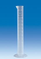 Volumetric cylinder, PP, class B, tall form, raised scale, 10 ml, (pack. of 12 pcs)