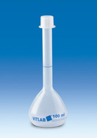Volumetric flask, PP, class B, with screw cap, PP, 10 ml, (pack. of 2 pcs)