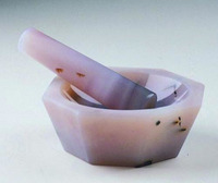Agate - mortar with pestle,outer diam. 25 mm