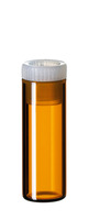 Liekovka Shell, hnedá, 1. hydrolytická trieda, 2,0 ml, 31,5 x 11,6 mm, PE zátka, (bal. 100 ks), LABSOLUTE®