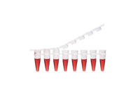 Proužek 8 ks PCR zkumavek, nízký typ, odnímatelný plochý uzávěr, 0,1 ml, (bal. 120 ks), LABSOLUTE®