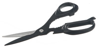 Nůžky univerzální špičaté - zaoblené, plastová rukojeť, nerezové, 180 mm