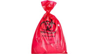 Autoclavable bags "BIOHAZARD", sterilization indicator, PP, 22 l, 400 x 780 x 0,05 mm, red, 500 pcs/pack, RATIOLAB